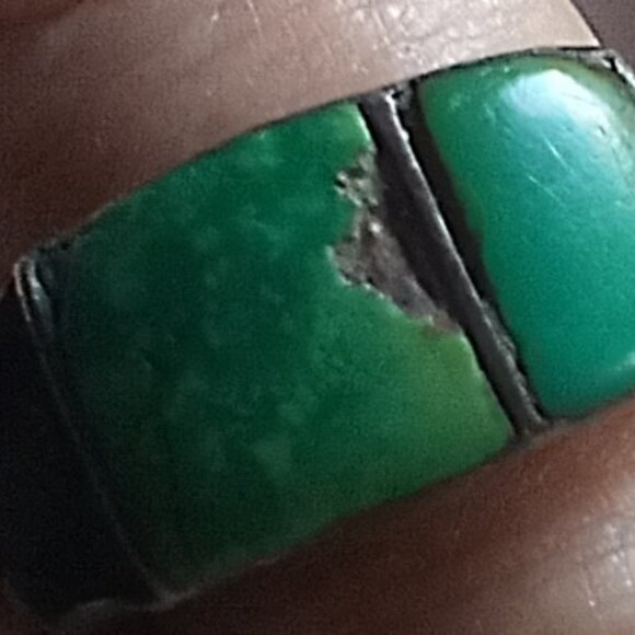 Older Than Dirt Handmade Native American Turquoise and Silver Ring - Picture 1 of 7